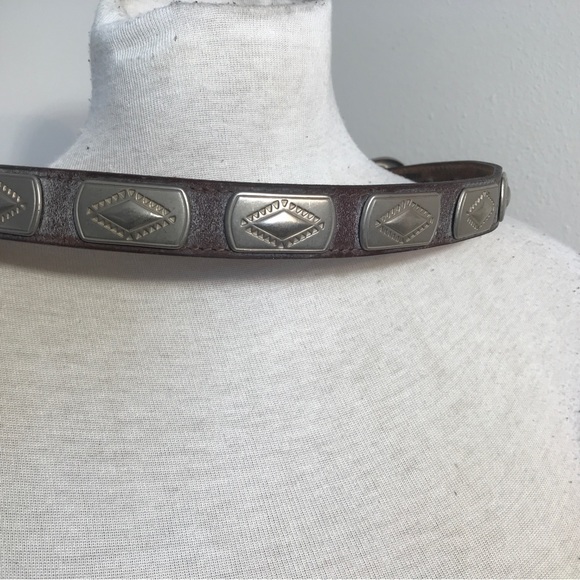Western Leather Concho Belt - Picture 4 of 11